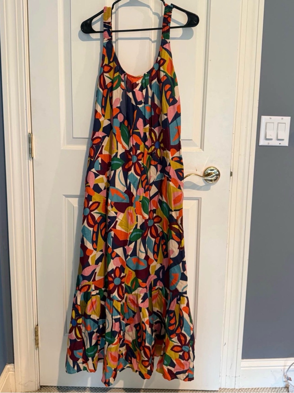 Multicolor Printed Maxi Dress with Tie Waist, Velvet by Graham and Spencer M